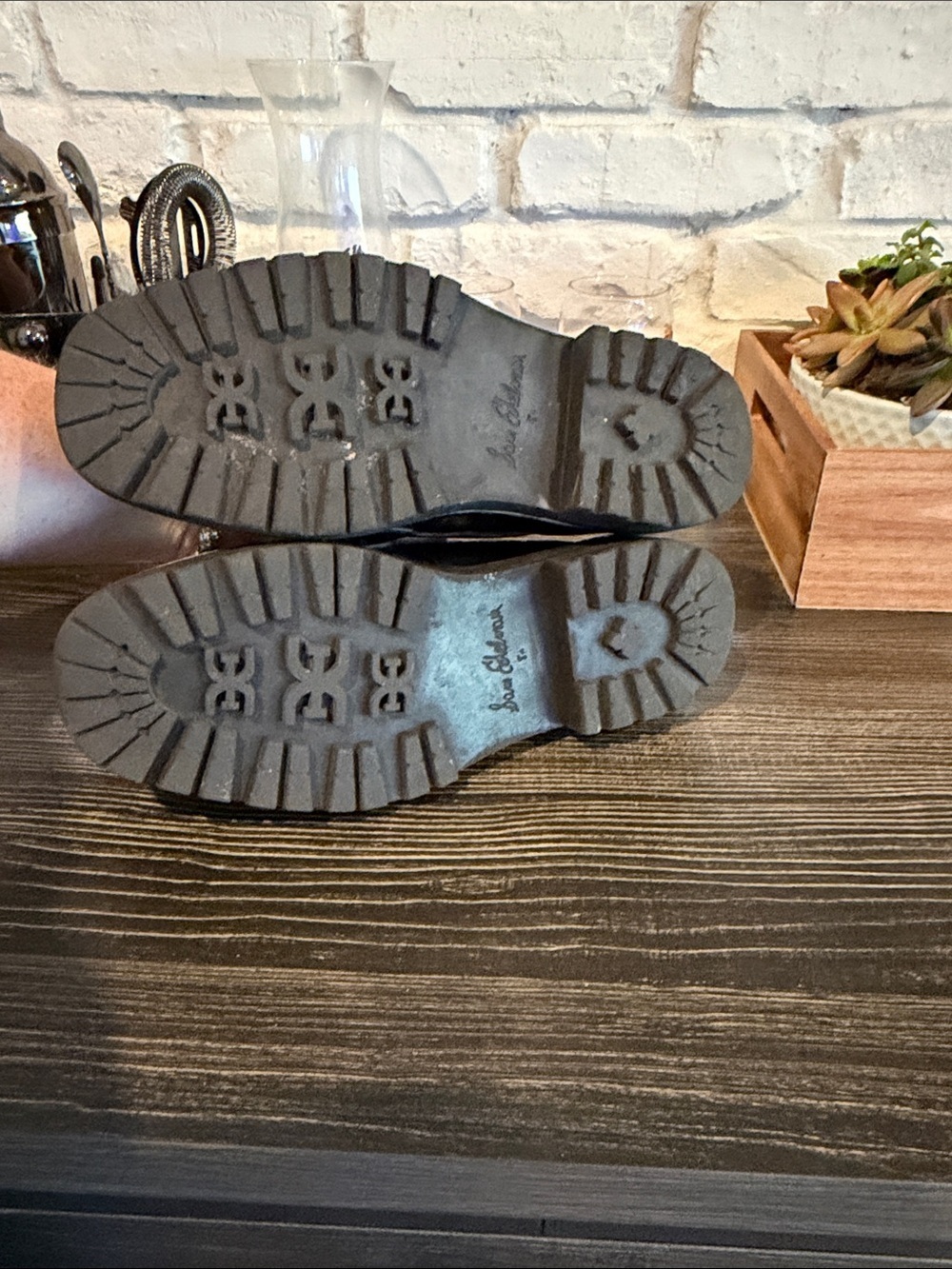 Sam Edelman Black Leather Bit Loafers with Brown Platform - Picture 7 of 8
